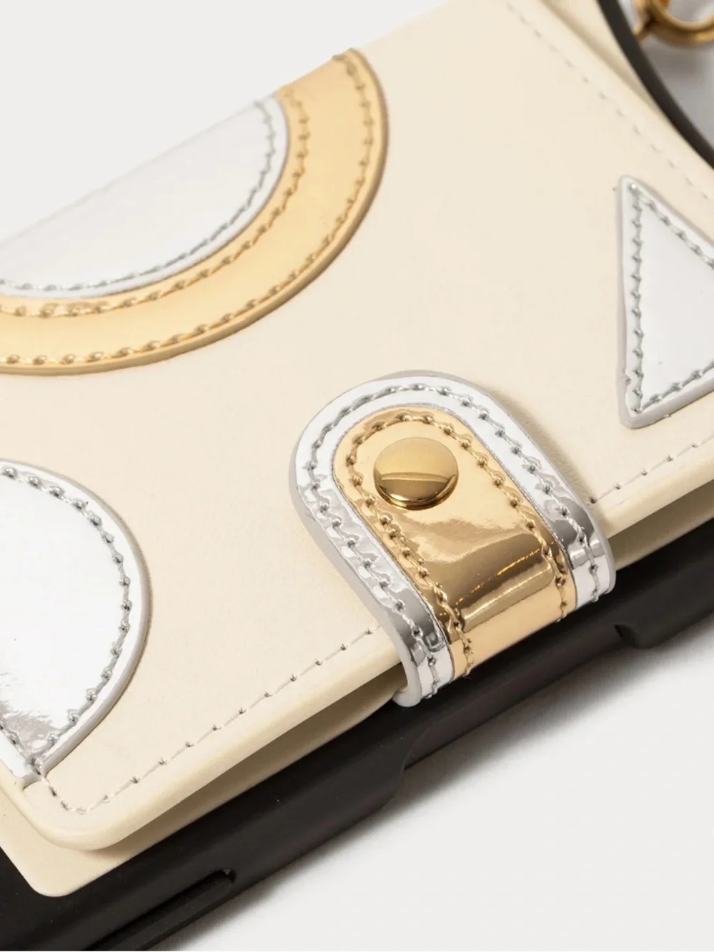 Bandolier Cream and Gold Chain Crossbody Phone Case